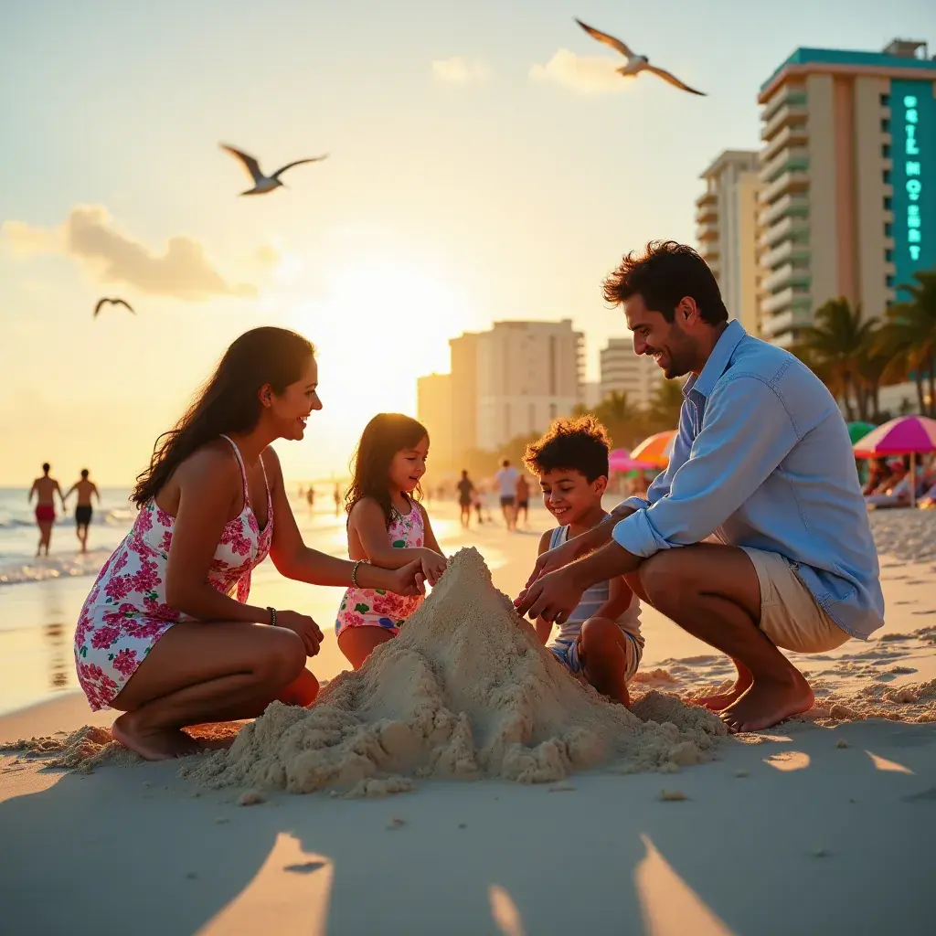 Dzieci jeżdżące na hulajnogach w parku rozrywki.