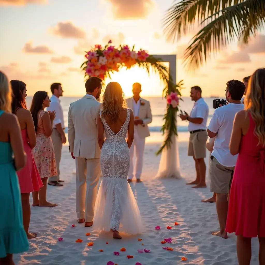 Zielone palmy kołyszące się na wietrze.